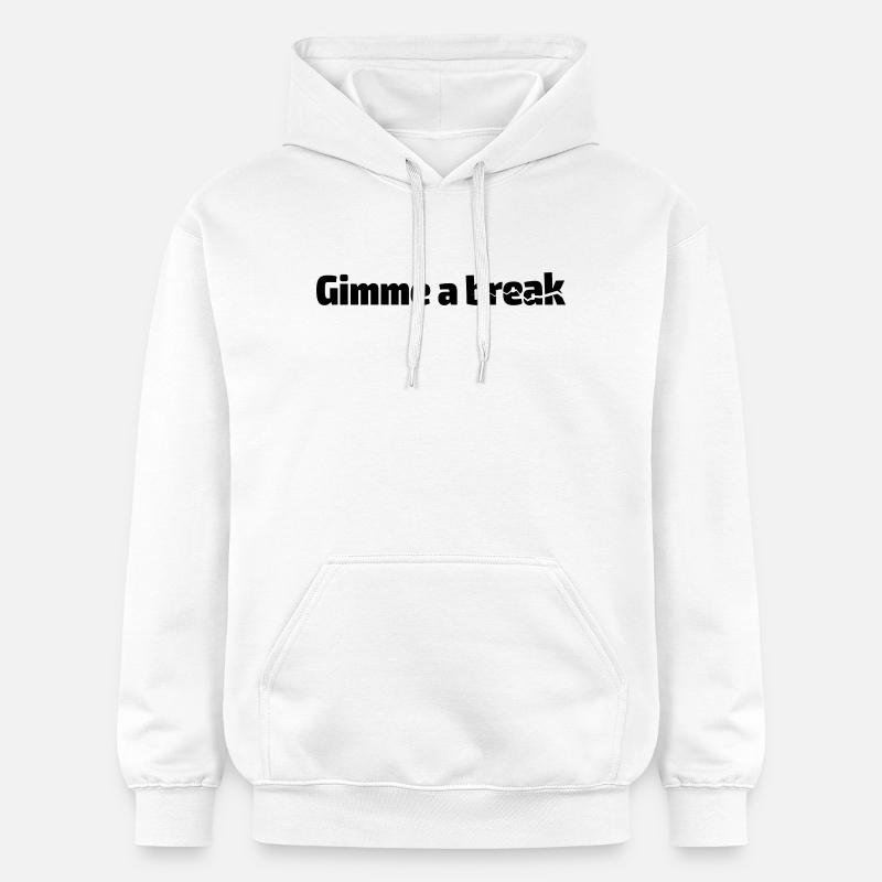 Donnez-moi une pause - Sweat à capuche Softstyle® Gildan Unisexe - blanc