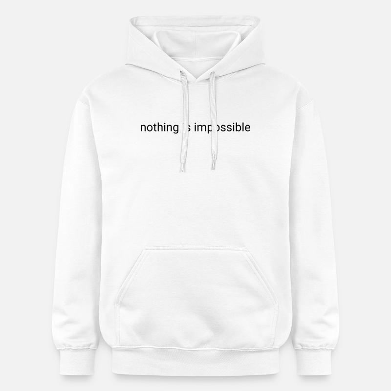 Rien n’est impossible en texte brut - Sweat à capuche Softstyle® Gildan Unisexe - blanc