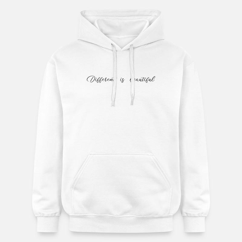 Différent, c’est beau - Sweat à capuche Softstyle® Gildan Unisexe - blanc