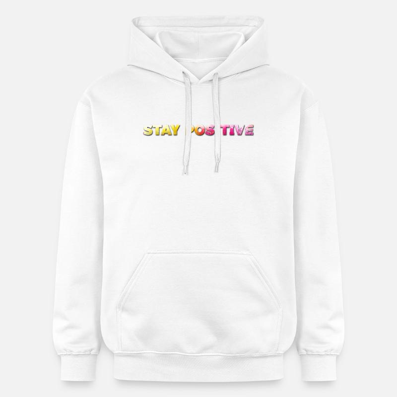 Restez positif - Sweat à capuche Softstyle® Gildan Unisexe - blanc