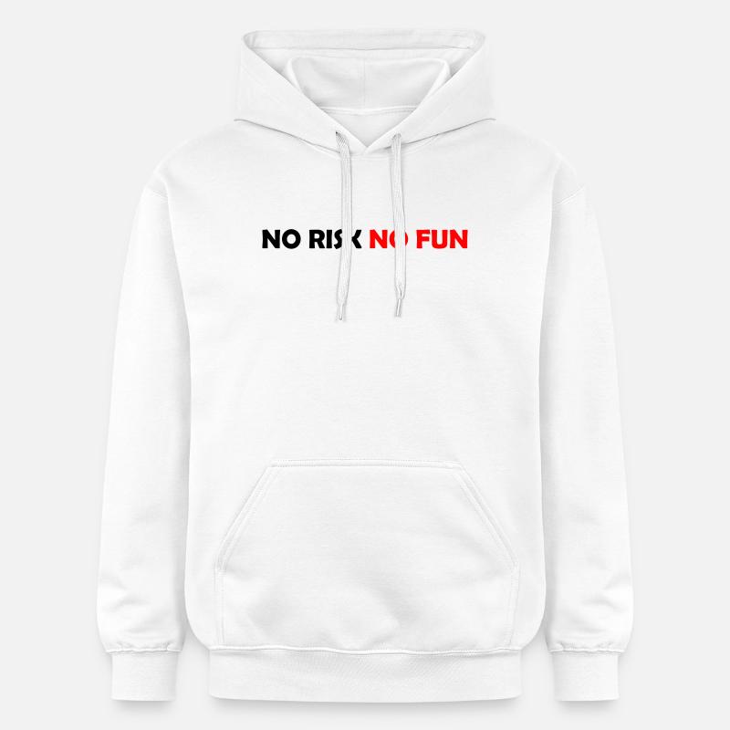Spiel mutig oder bleib zu Hause - Gildan Unisex Softstyle® Midweight Hoodie - Weiß
