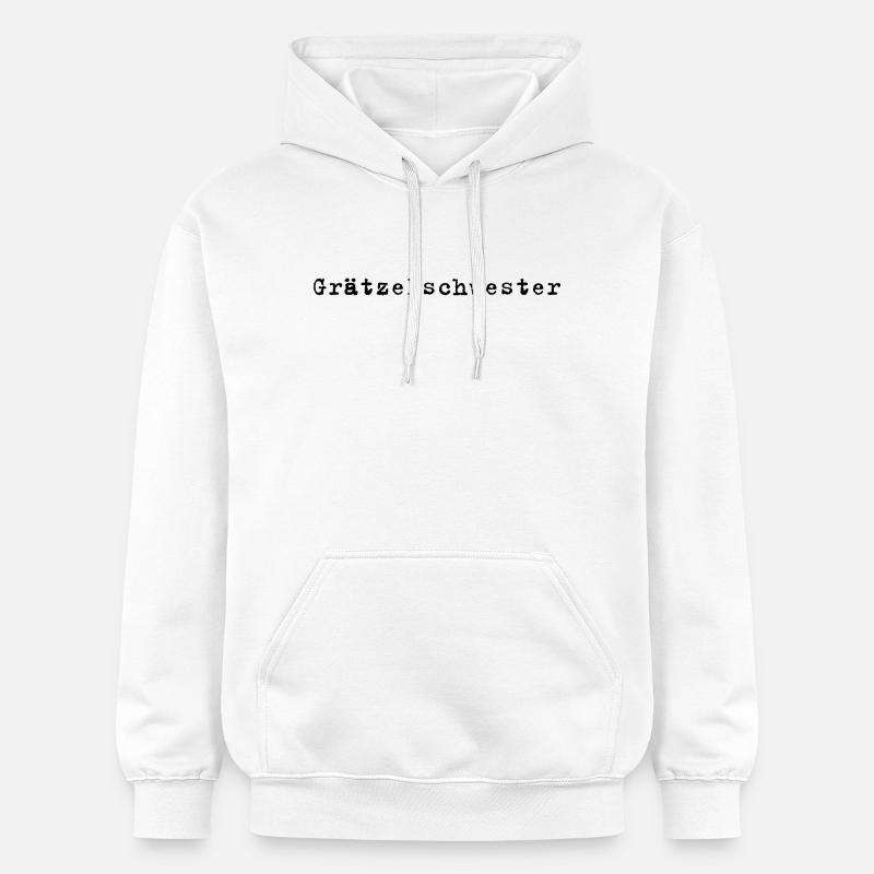 Grätzelschwester – Diction dialectale viennoise - Sweat à capuche Softstyle® Gildan Unisexe - blanc