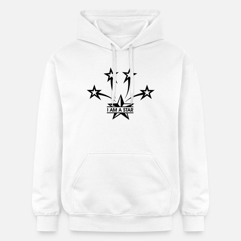 Ich bin ein Star - Gildan Unisex Softstyle® Midweight Hoodie - Weiß