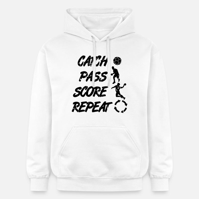 Attraper, passer, répéter, points - Sweat à capuche Softstyle® Gildan Unisexe - blanc