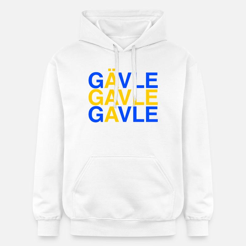 GÄVLE Suède Drapeau Schweden Sverige - Sweat à capuche Softstyle® Gildan Unisexe - blanc