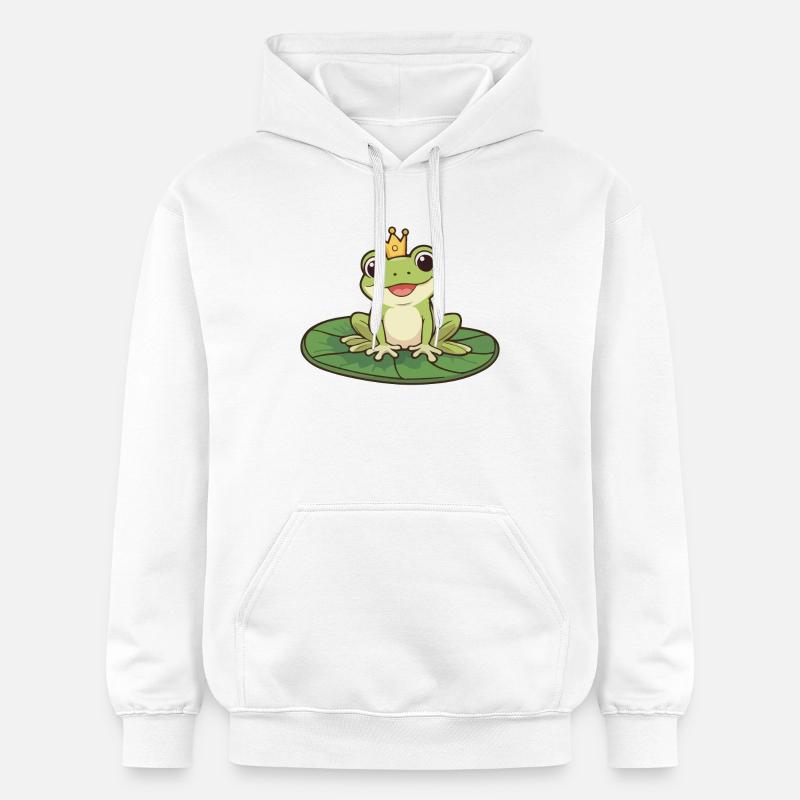 Prince Grenouille sur le Nénuphar - Sweat à capuche Softstyle® Gildan Unisexe - blanc