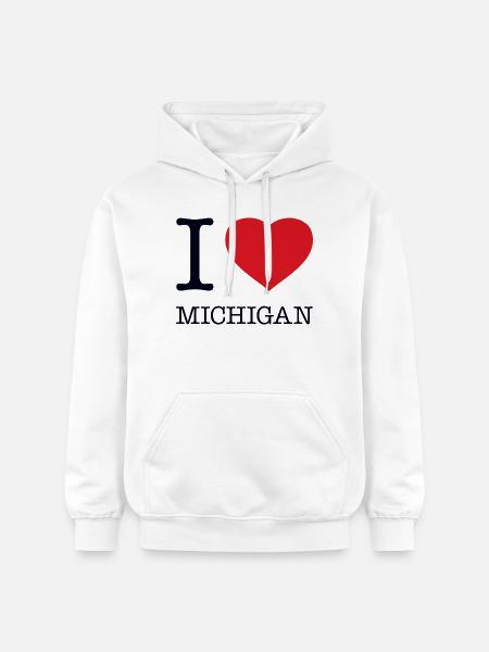 I LOVE MICHIGAN - Gildan Unisex Softstyle® Midweight Hoodie - white