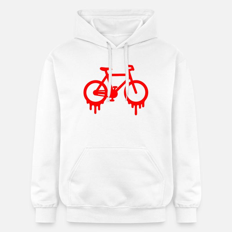 Graffiti de vélo dégoulinant - Sweat à capuche Softstyle® Gildan Unisexe - blanc