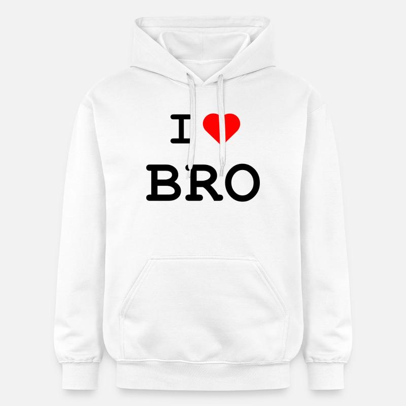 J’aime Bro - Ich liebe Bro - Sweat à capuche Softstyle® Gildan Unisexe - blanc