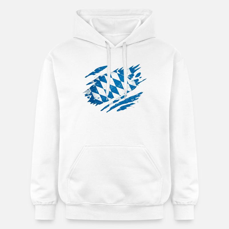 Bavière Drapeau bavarois - Sweat à capuche Softstyle® Gildan Unisexe - blanc