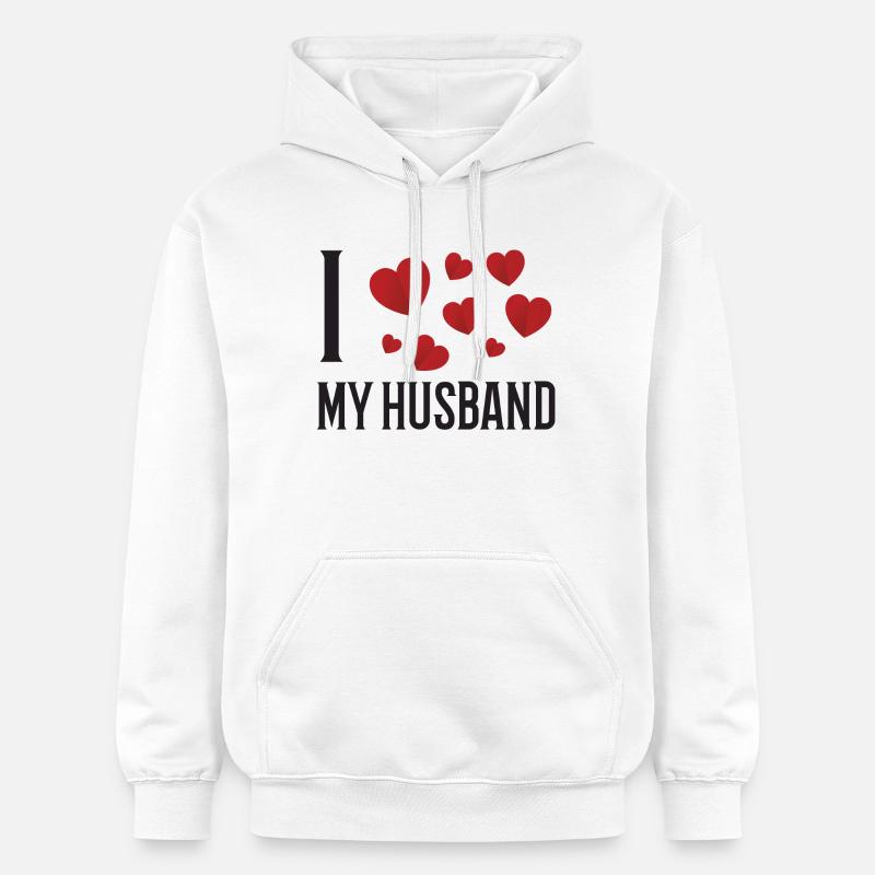 J'aime mon mari - Sweat à capuche Softstyle® Gildan Unisexe - blanc