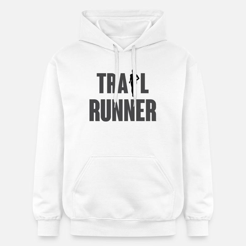Coureur de trail - Sweat à capuche Softstyle® Gildan Unisexe - blanc