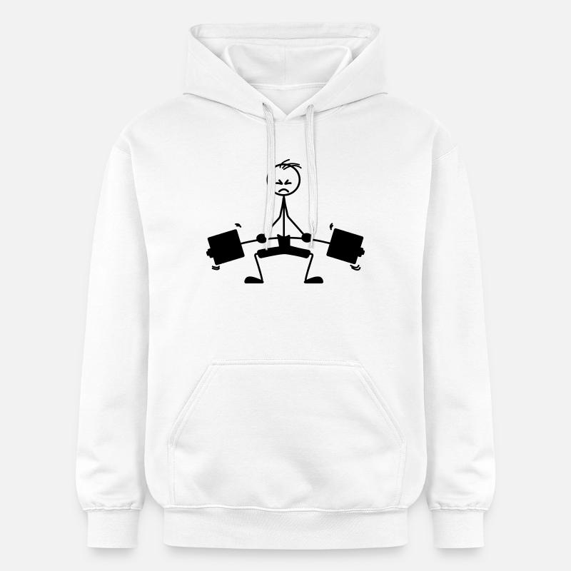 Logo, emblème de musculation - Sweat à capuche Softstyle® Gildan Unisexe - blanc