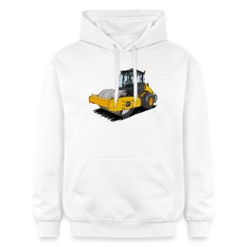 Walze im Straßenbau - Gildan Unisex Softstyle® Midweight Hoodie - Weiß - Vorne - Liana (172cm) & Jaron (178cm)
