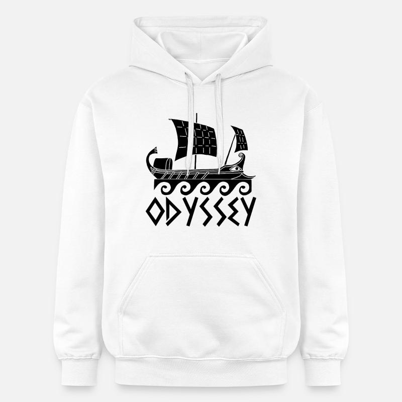 Ulysse et son odyssée (noir) - Sweat à capuche Softstyle® Gildan Unisexe - blanc