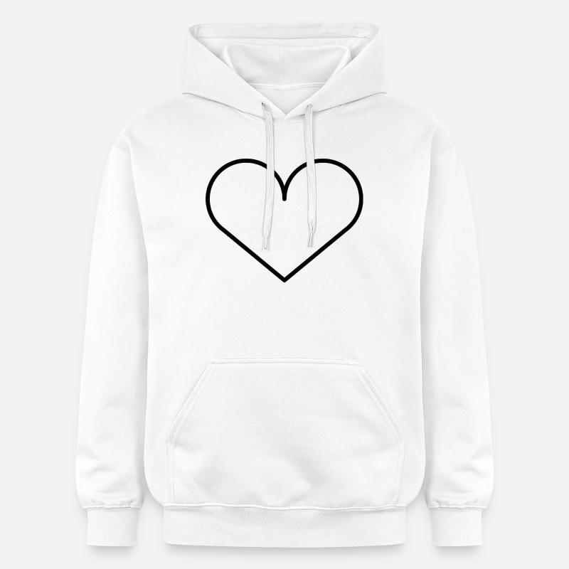 Cœur - Sweat à capuche Softstyle® Gildan Unisexe - blanc