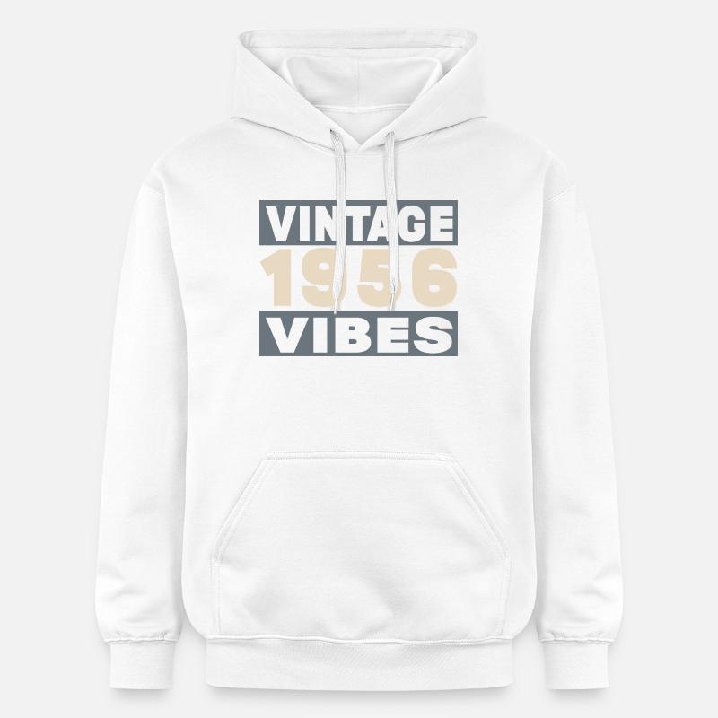anniversaire 1956 - 70 ans - Sweat à capuche Softstyle® Gildan Unisexe - blanc