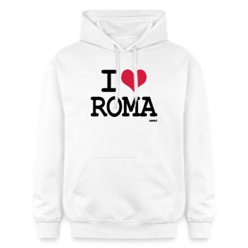 i love roma by wam - Gildan Unisex Softstyle® Midweight Hoodie - Weiß - Vorne - Liana (172cm) & Jaron (178cm)