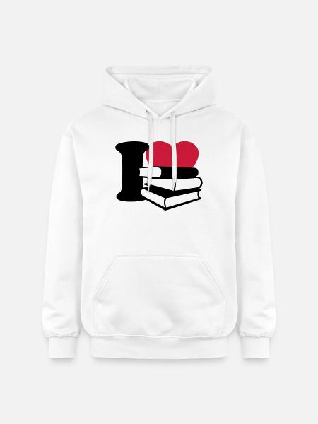 I love books - Gildan Unisex Softstyle® Midweight Hoodie - white