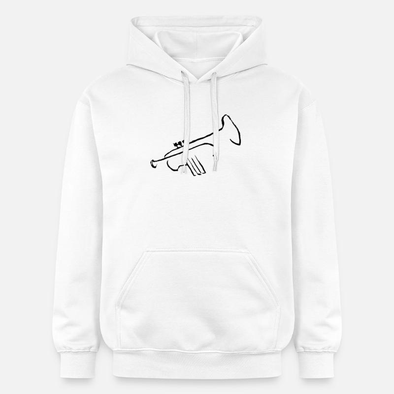 Trompette - Sweat à capuche Softstyle® Gildan Unisexe - blanc