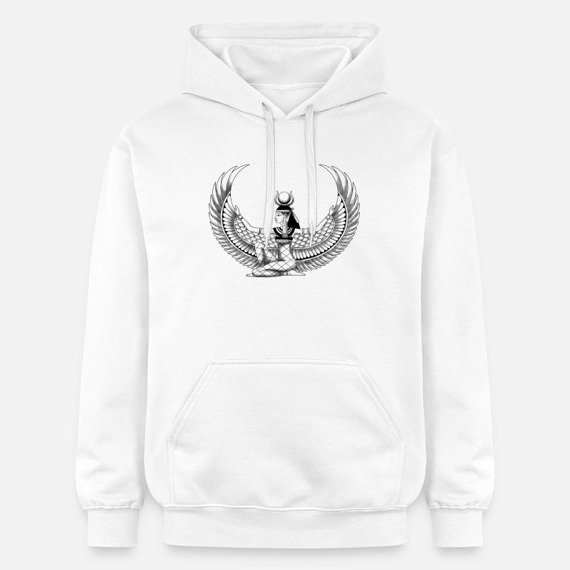 Dessin égyptien déesse Isis Égypte - Sweat à capuche Softstyle® Gildan Unisexe - blanc