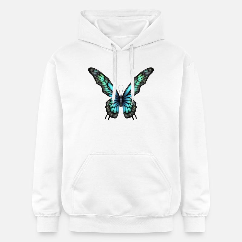 Elfe papillon lumineux - Sweat à capuche Softstyle® Gildan Unisexe - blanc