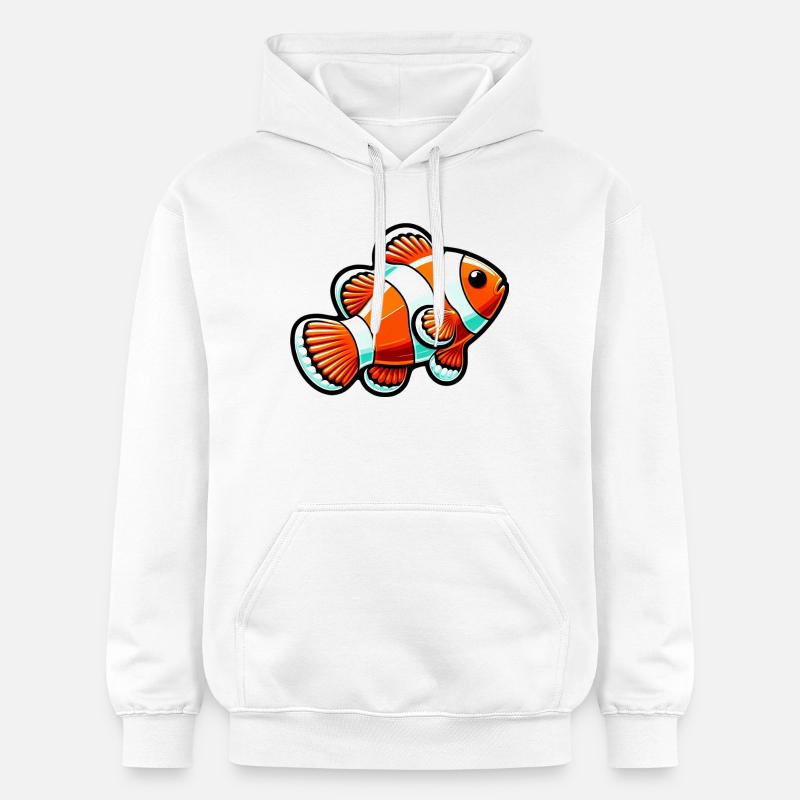 Poisson-clown - Sweat à capuche Softstyle® Gildan Unisexe - blanc
