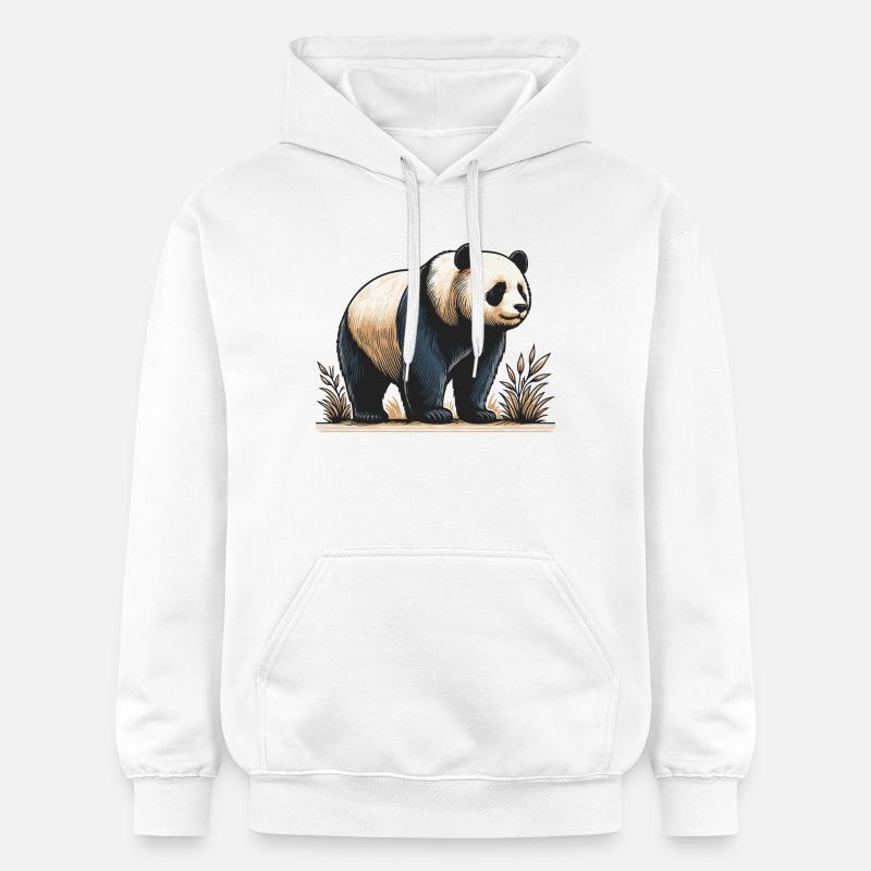Panda - Gildan Unisex Softstyle® Midweight Hoodie - Weiß