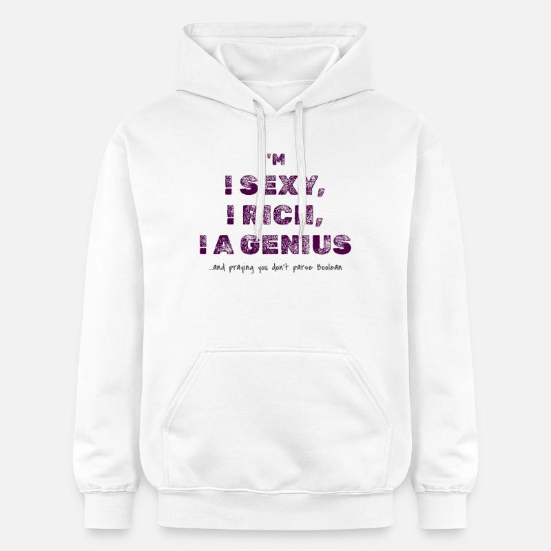 Boolescher Logik-Witz – Programmierer Humor T-Shirt - Gildan Unisex Softstyle® Midweight Hoodie - Weiß