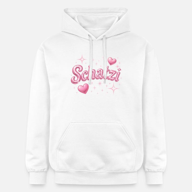 schatzi / Y2K Style - Sweat à capuche Softstyle® Gildan Unisexe - blanc