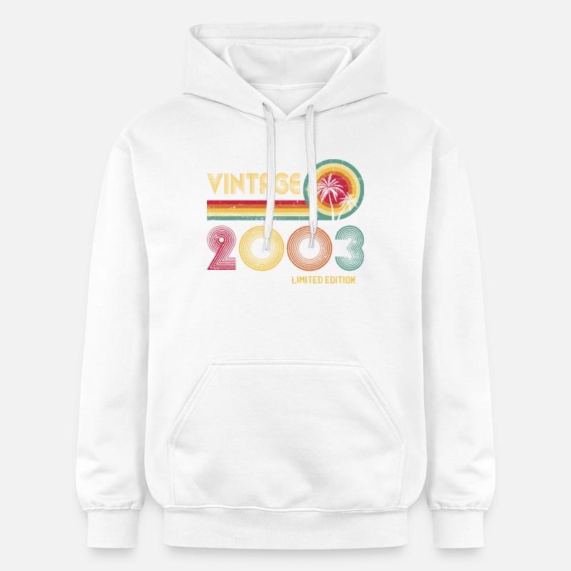 Millésime 2003 Bague Coucher de soleil - Sweat à capuche Softstyle® Gildan Unisexe - blanc