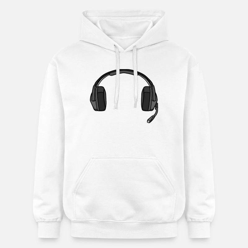 Casque avec micro - Sweat à capuche Softstyle® Gildan Unisexe - blanc