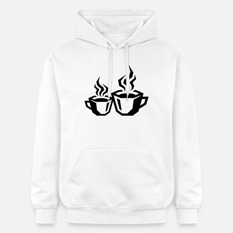 Symbole du café Café - Sweat à capuche Softstyle® Gildan Unisexe - blanc