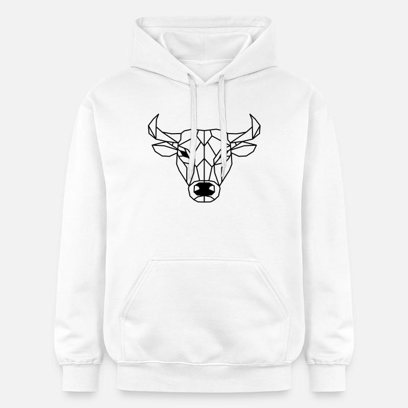 Polygone de bœuf - Sweat à capuche Softstyle® Gildan Unisexe - blanc