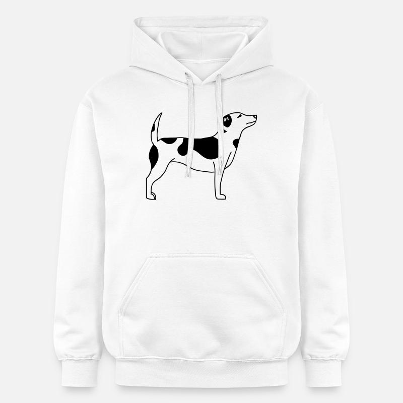 Chien - Sweat à capuche Softstyle® Gildan Unisexe - blanc
