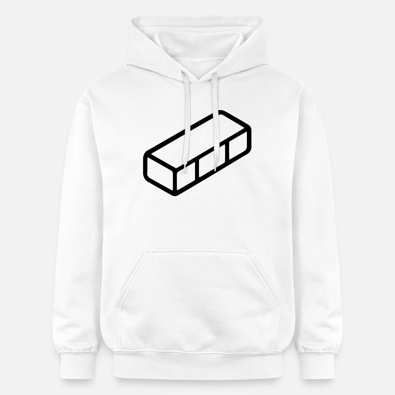 brique - Sweat à capuche Softstyle® Gildan Unisexe - blanc