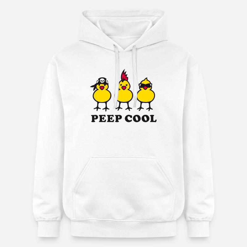 peep cool (b) - Sweat à capuche Softstyle® Gildan Unisexe - blanc