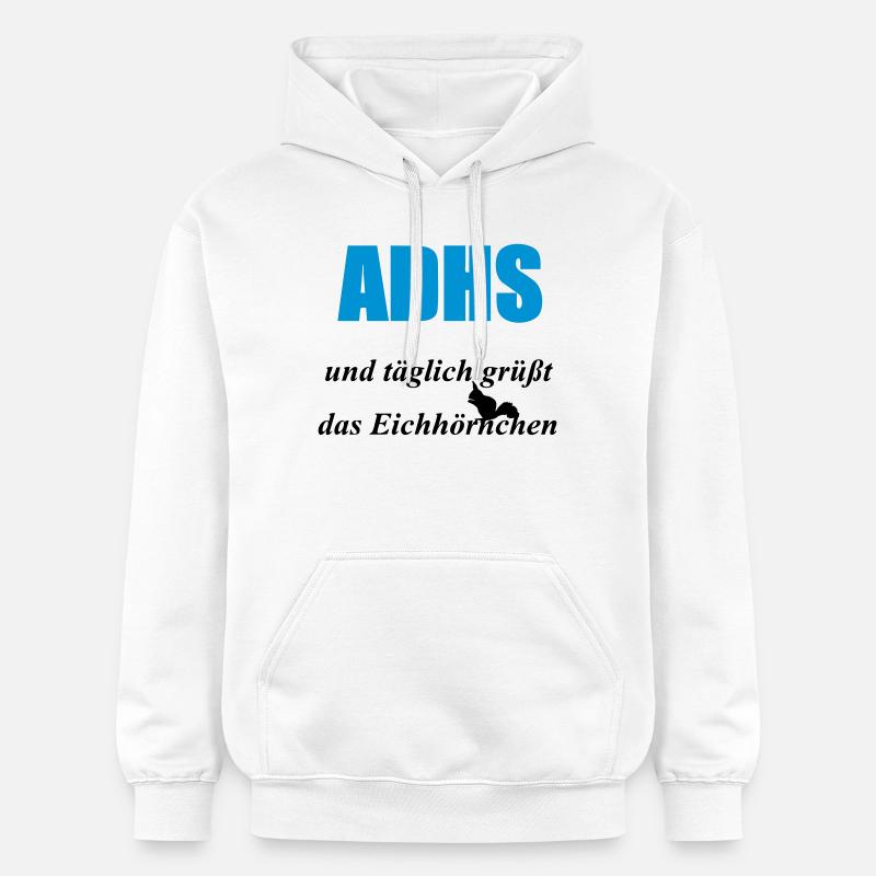 ADHS Eichhörnchen Geschenk - Gildan Unisex Softstyle® Midweight Hoodie - Weiß