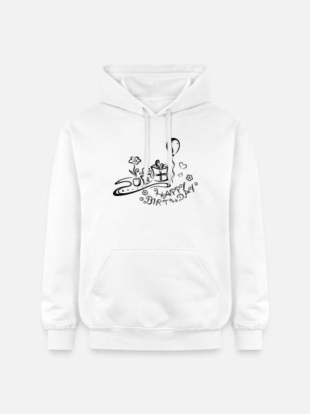Happy Birthday motif, Congratulations - Gildan Unisex Softstyle® Midweight Hoodie - white