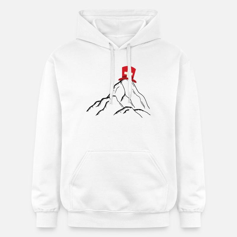 Schweiz - Schweizer Berge - Gildan Unisex Softstyle® Midweight Hoodie - Weiß