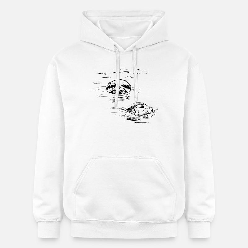 Sceaux dessinés à la main, Shetland - Sweat à capuche Softstyle® Gildan Unisexe - blanc