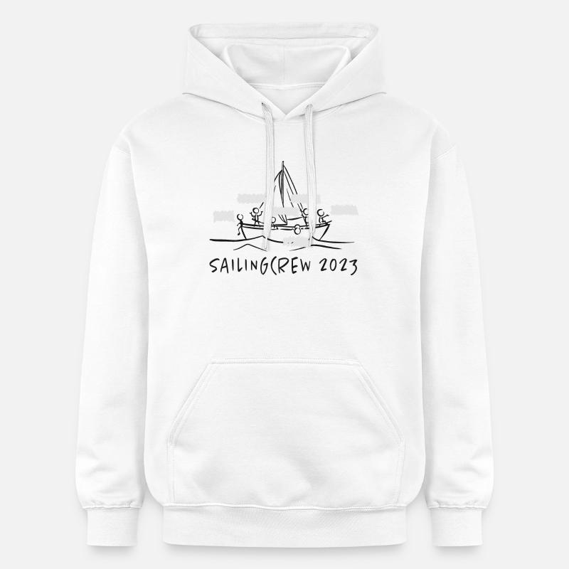 équipage 2023 - Voile - Maillot d’équipe - Sweat à capuche Softstyle® Gildan Unisexe - blanc