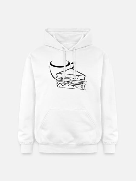 Breakfast Sandwich - Gildan Unisex Softstyle® Midweight Hoodie - white