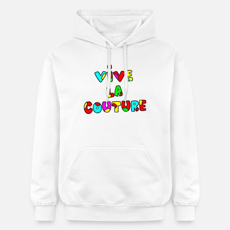 VIVE LA COUTURE ! - Sweat à capuche Softstyle® Gildan Unisexe - blanc
