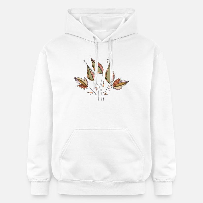 feuilles - Sweat à capuche Softstyle® Gildan Unisexe - blanc