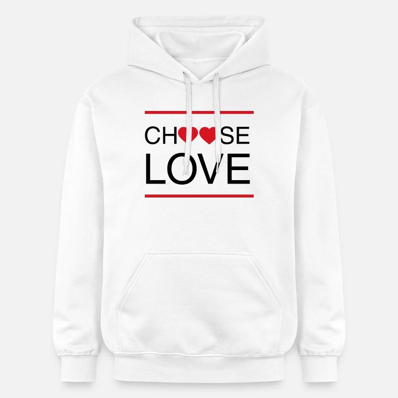 ChoisisAimer - Sweat à capuche Softstyle® Gildan Unisexe - blanc