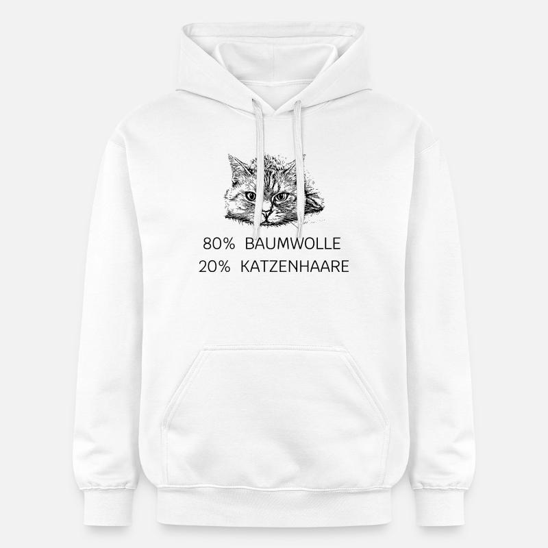 80 % coton - 20 % poils de chat - Sweat à capuche Softstyle® Gildan Unisexe - blanc