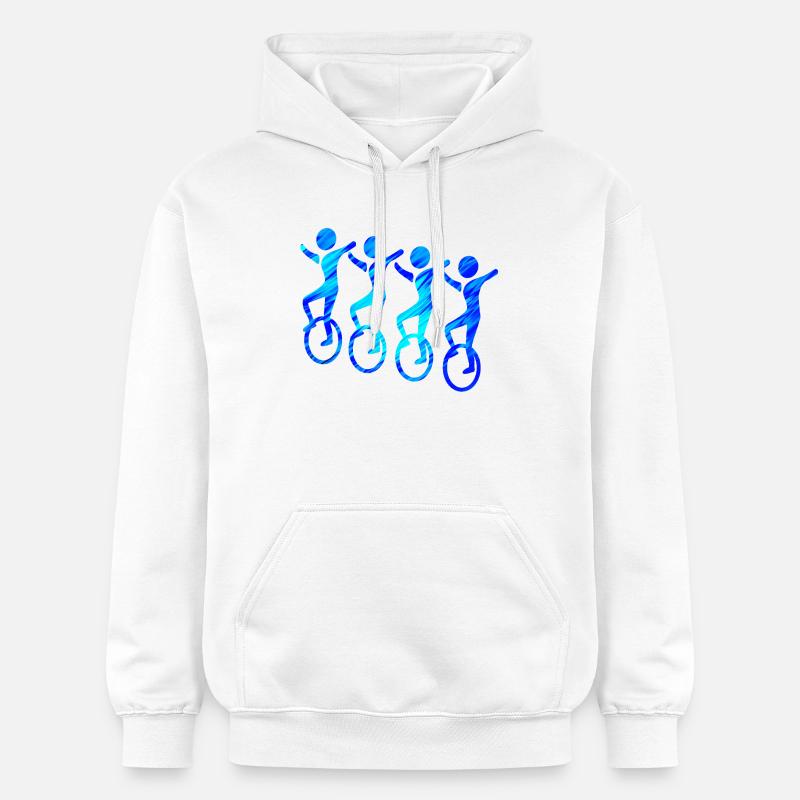 4er monocycle | Style libre monocycle - Sweat à capuche Softstyle® Gildan Unisexe - blanc