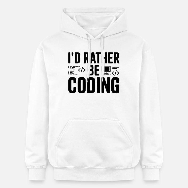Je préfère coder - Sweat à capuche Softstyle® Gildan Unisexe - blanc