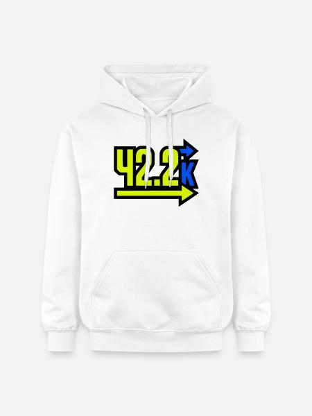  Stolzer 42.2k Marathon Finisher - Gildan Unisex Softstyle® Midweight Hoodie - Weiß